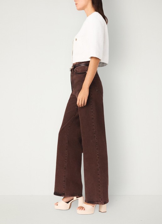 Maje Vytenia cropped blazer in linnenblend met borstzakken - detail 3 wit