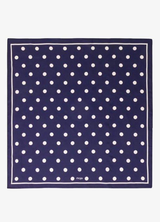 Maje Zijden bandana met stippen
