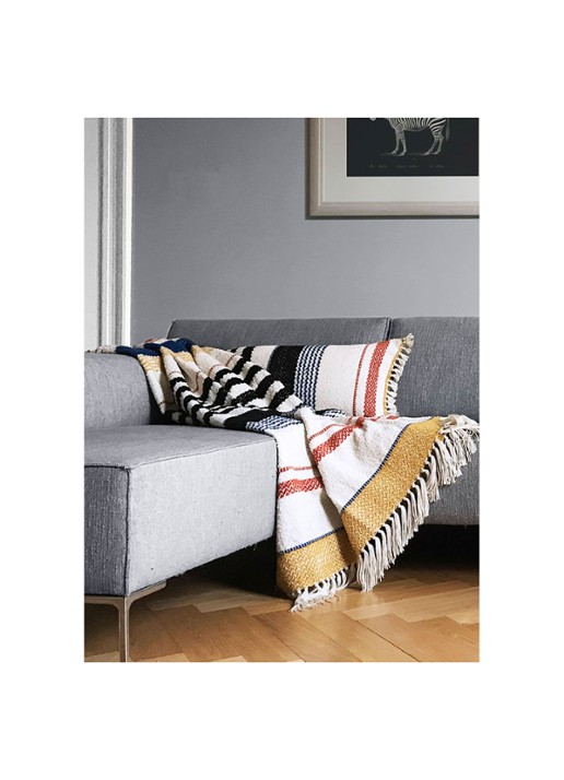 Malagoon Bouclé Miracle plaid van wolblend 125 x 172 cm - voorkant 2 wit