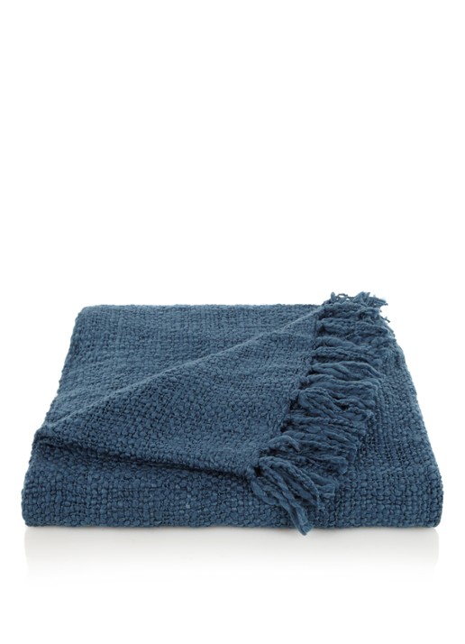Malagoon Indi Solid plaid  - voorkant blauw