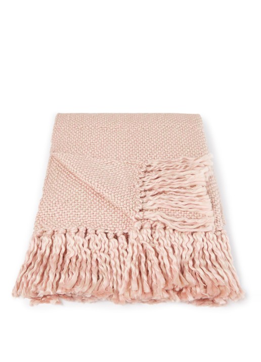 Malagoon Marble plaid 125 x 150 cm - voorkant roze