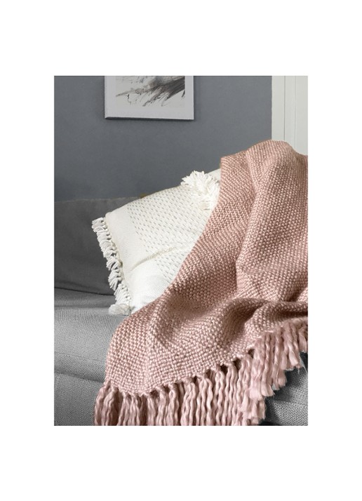 Malagoon Marble plaid 125 x 150 cm - voorkant 2 roze