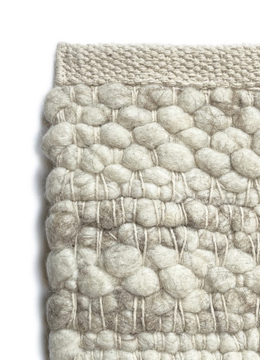 Malagoon Rustic plaid in wolblend 140 x 200 cm - detail 4 beige