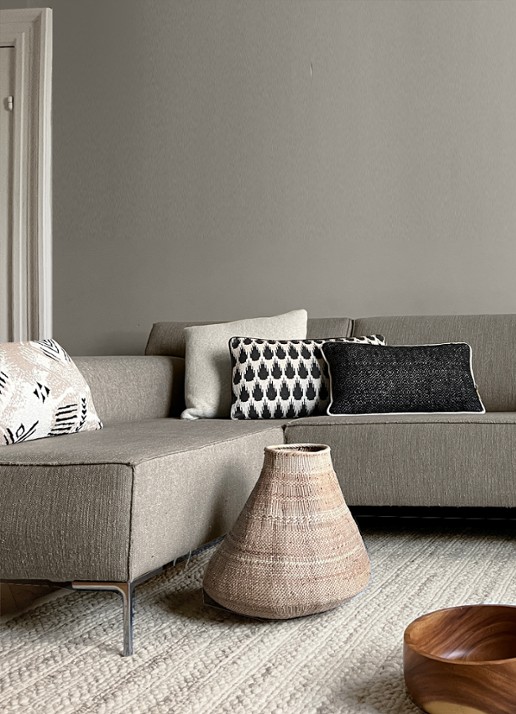 Malagoon Rustic plaid in wolblend 140 x 200 cm - detail 6 beige