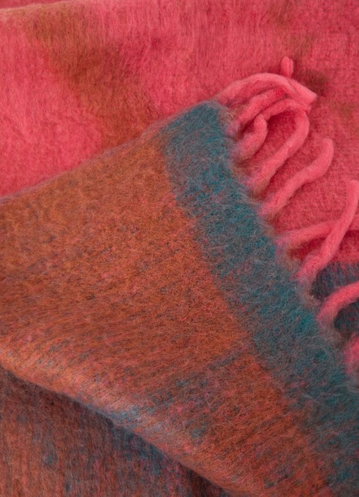 Malagoon Zapotec plaid 125 x 150 cm - detail roze