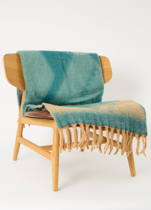 Malagoon Zapotec plaid 125 x 150 cm - voorkant 3 zeegroen