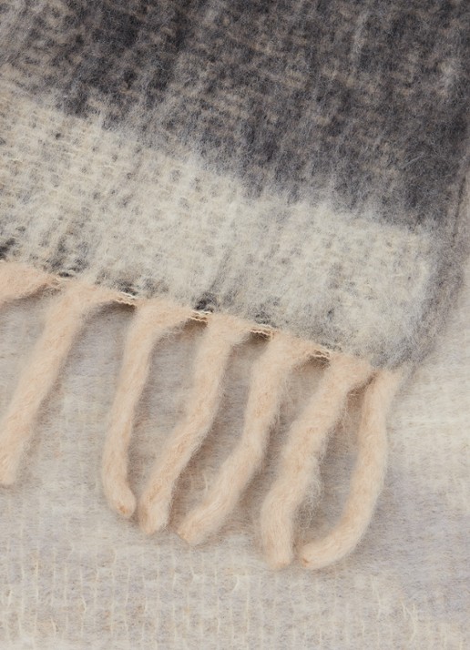 Malagoon Zapotec plaid 125 x 150 cm - detail 3 grijs