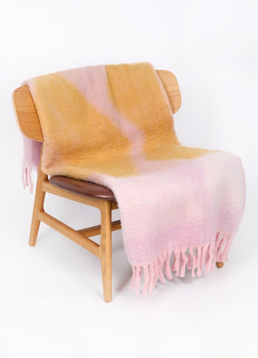 Malagoon Zapotec plaid 125 x 150 cm - voorkant 2 roze