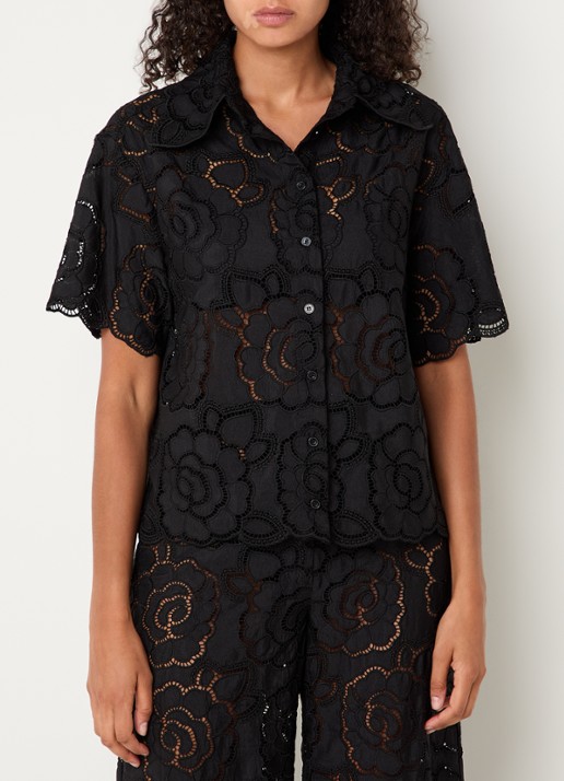 Malina Claudia blouse met broderie