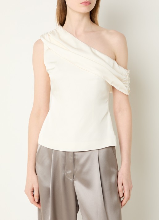 Malina Seleah top met asymmetrische hals