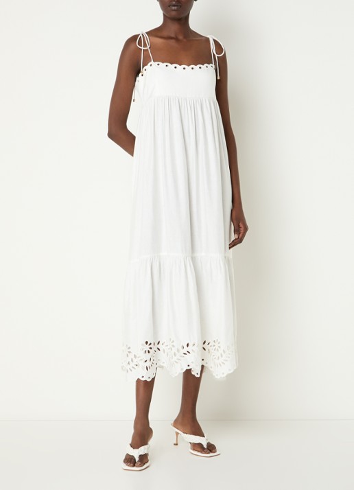 Malina Vilda midi jurk met broderie