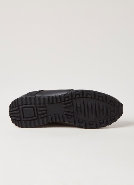 Mallet Elast sneaker met details van leer en mesh - detail 3 zwart