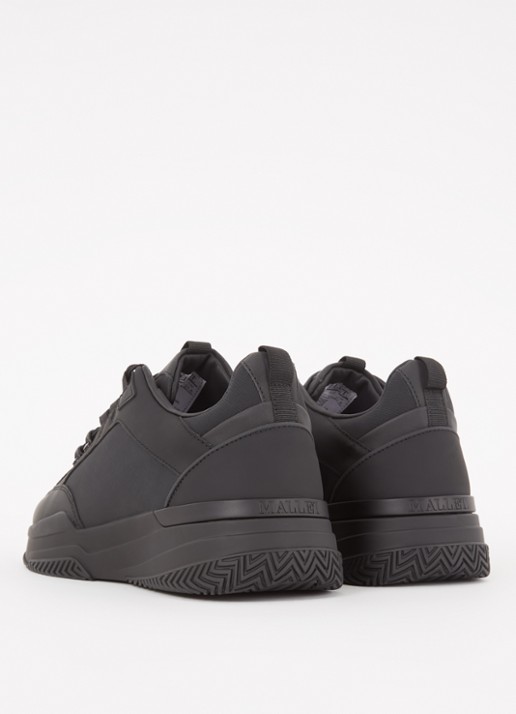 Mallet Elmore sneaker van leer met logo - achterkant 5 zwart