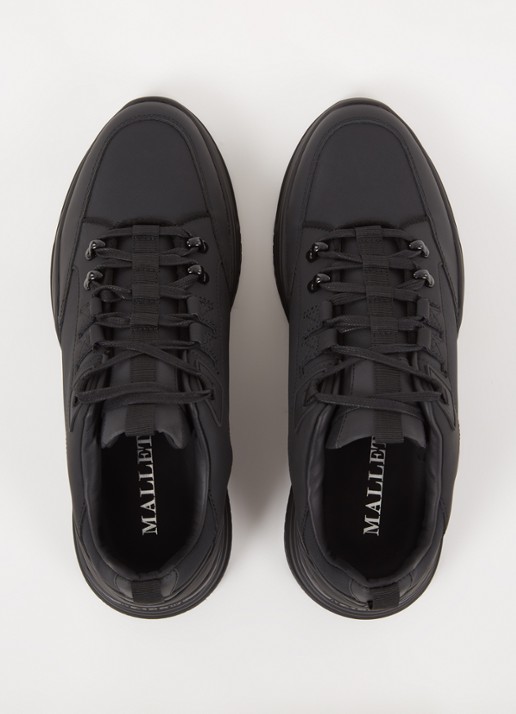 Mallet Elmore sneaker van leer met logo - detail 3 zwart