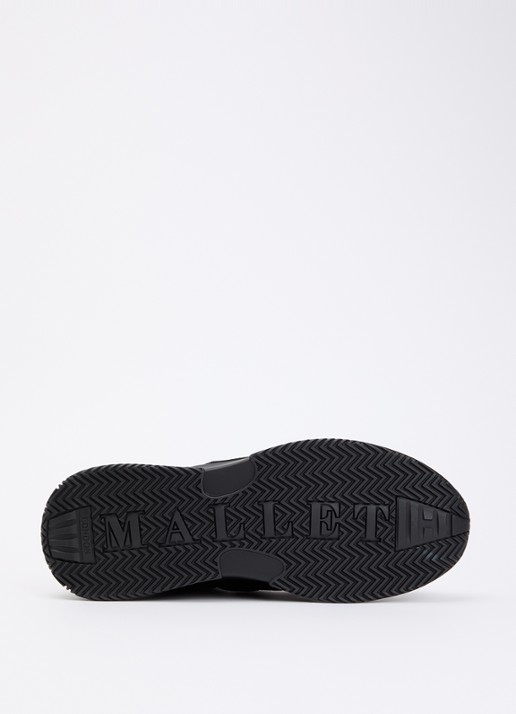 Mallet Marquess sneaker van mesh met suède details - detail 5 zwart