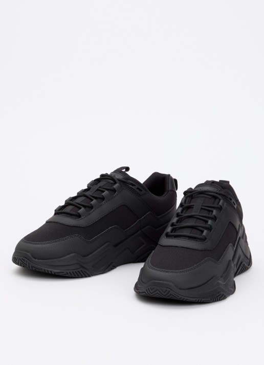 Mallet Odessy sneakers met leren details  - detail 3 zwart