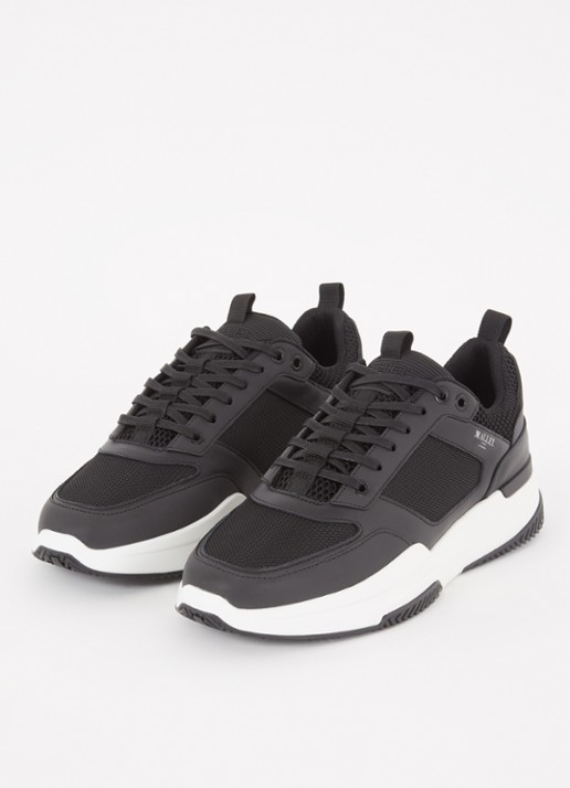 Mallet Radnor sneaker van mesh met leren details  - detail 3 zwart