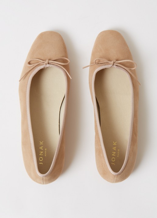 Mamba ballerina van suède - detail 3 beige