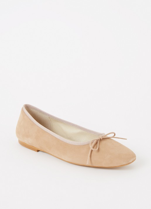Mamba ballerina van suède - voorkant 5 beige