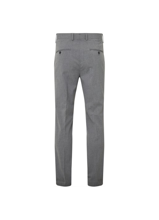 Mango Brasilia slim fit pantalon met persplooi - achterkant 2 grijs