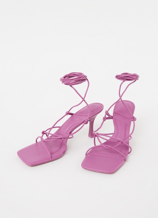 Mango Clara sandalette met knoopdetail - detail 2 roze