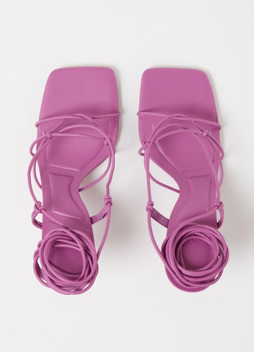 Mango Clara sandalette met knoopdetail - detail 4 roze