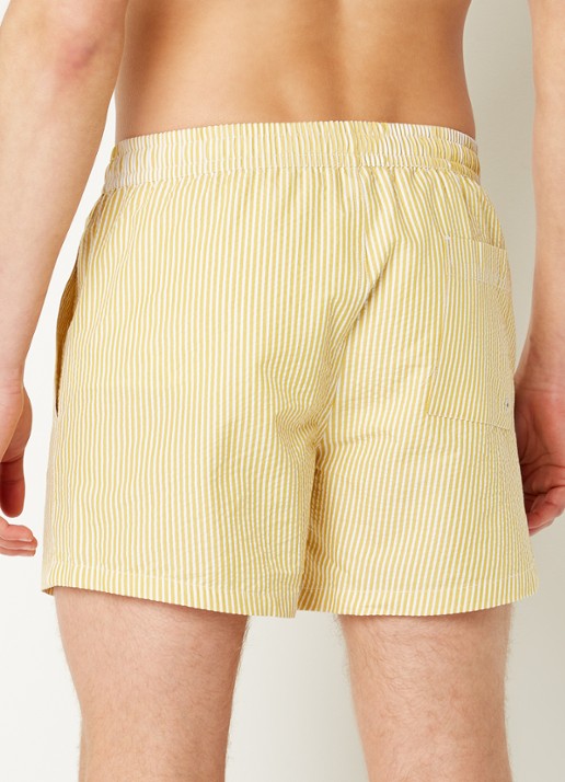 Mango Seer zwemshorts met streepprint - achterkant 4 geel