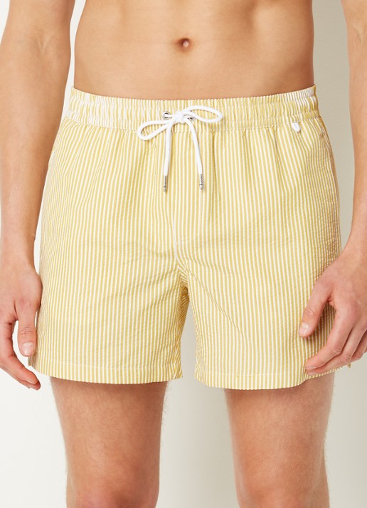Mango Seer zwemshorts met streepprint - detail 3 geel