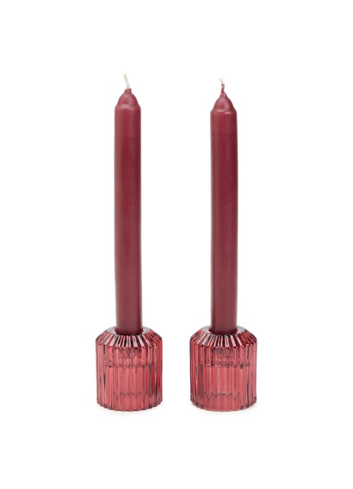 Mano Atelier Dinerkaars met houder set van 2  - voorkant donkerrood
