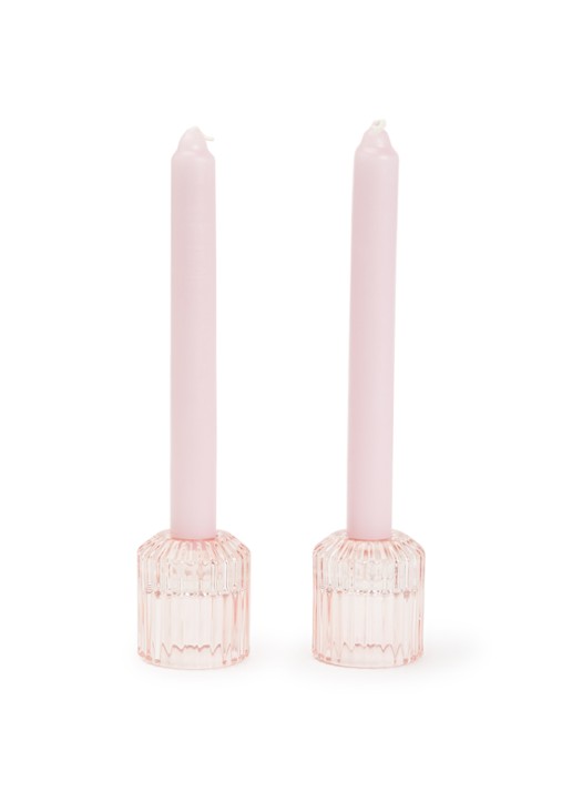 Mano Atelier Dinerkaars met houder set van 2  - voorkant lichtroze