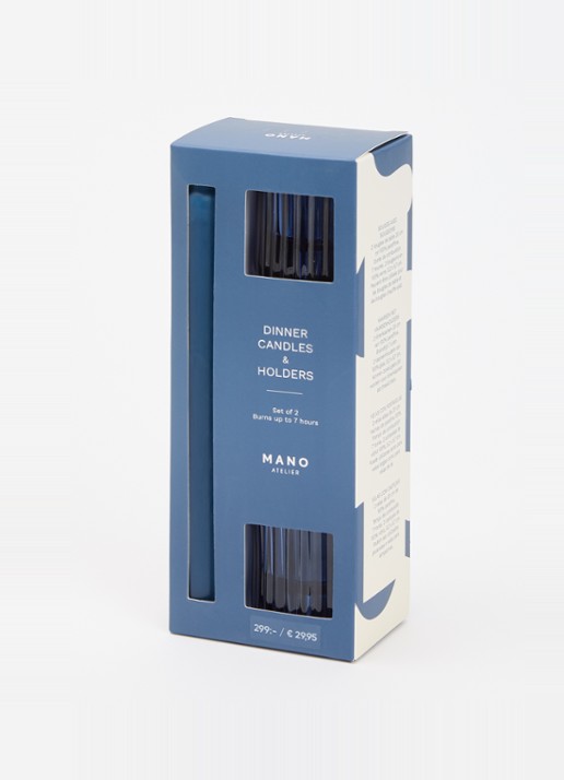 Mano Atelier Dinerkaars met houder set van 2  - detail 3 donkerblauw