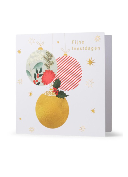 MAP Publishing Amnesty International Kerstbal kerstkaart - set van 8 inclusief enveloppen  - voorkant 2 multicolor