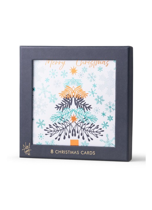 MAP Publishing Kerstboom en sneeuwvlokken - set van 8 inclusief enveloppen