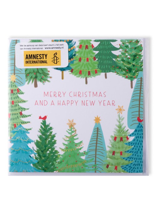 MAP Publishing Merry Christmas and a Happy New Year Kerstbomen kerstkaart - set van 8 inclusief enveloppen