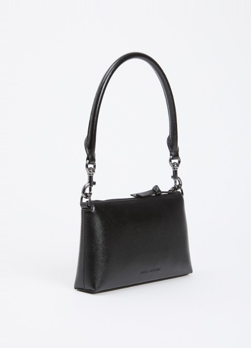 Marc Jacobs Le Pochette schoudertas van leer met afneembare schouderriem  - achterkant zwart