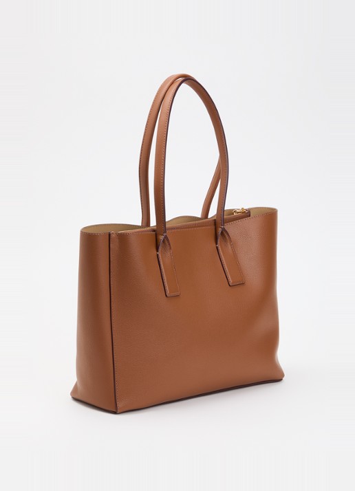 Marc Jacobs Pop J Marc Work shopper van leer met 13 inch laptopvak - achterkant 6 cognac