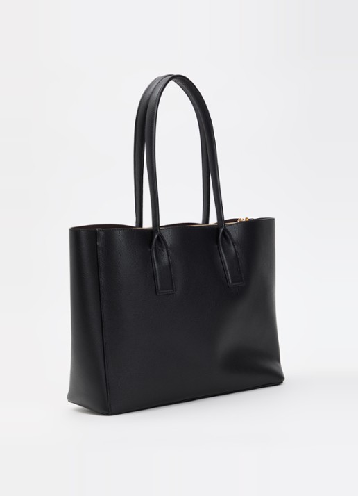 Marc Jacobs Pop J Marc Work shopper van leer met 13 inch laptopvak - achterkant 6 zwart