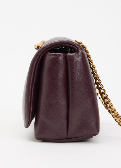 Marc Jacobs Scene Chain Mini schoudertas van lamsleer - detail 3 aubergine