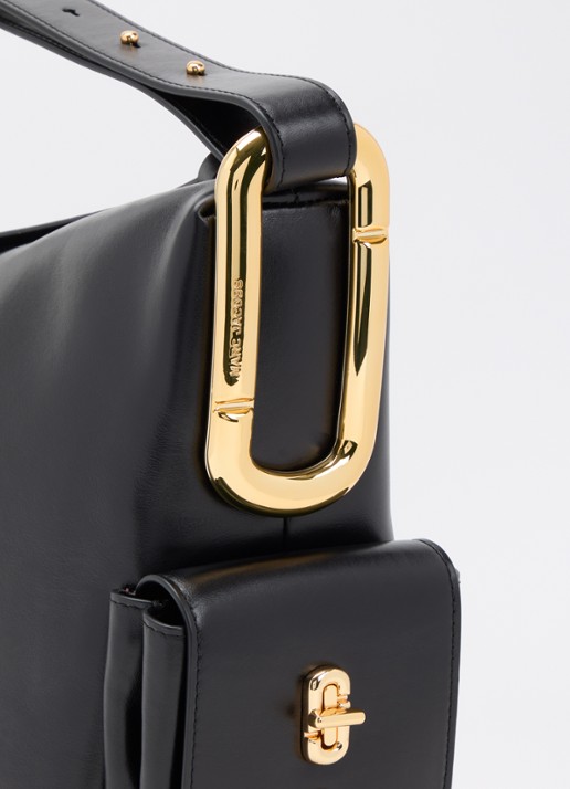 Marc Jacobs Scene Large schoudertas van leer met verstelbare schouderriem - detail 3 zwart