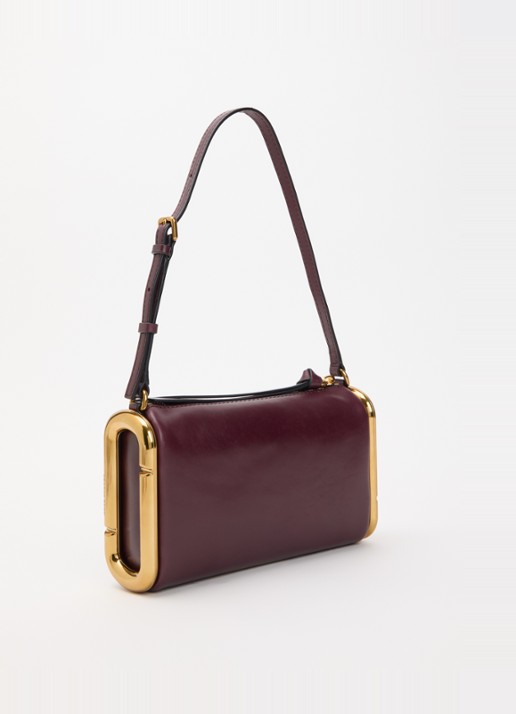 Marc Jacobs Scene small schoudertas van leer met logo  - achterkant 5 aubergine