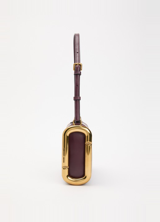 Marc Jacobs Scene Small schoudertas van leer met verstelbare schouderriem - detail 4 aubergine