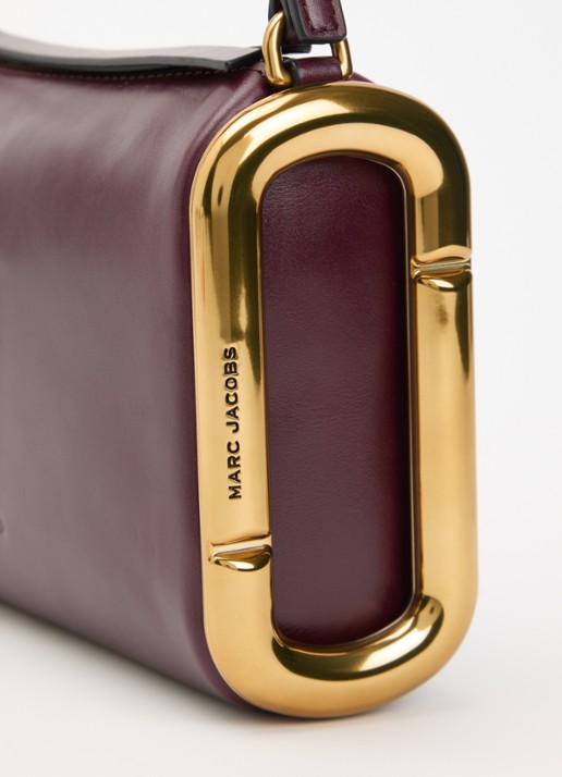 Marc Jacobs Scene Small schoudertas van leer met verstelbare schouderriem - detail 5 aubergine