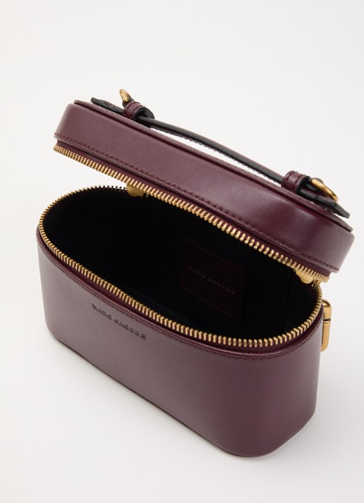 Marc Jacobs Scene Vanity handtas van leer met afneembare schouderriem  - detail 2 aubergine