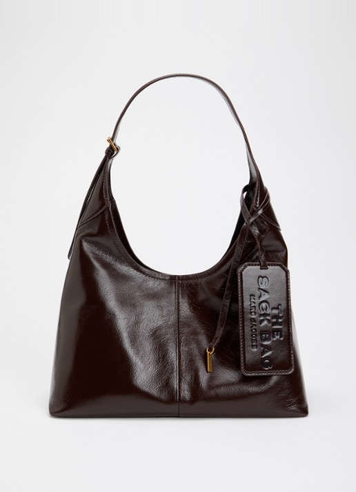 Marc Jacobs The Belted Sack schoudertas van leer met lakfinish