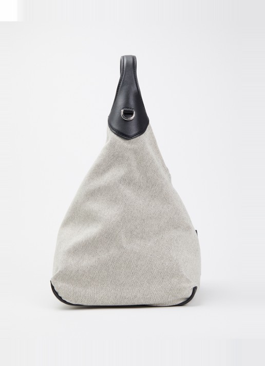 Marc Jacobs The Belted Sack shopper van canvas met leren details - detail 3 ivoor