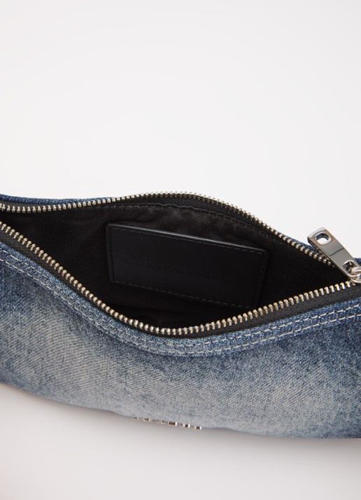 Marc Jacobs The Charm schoudertas van denim met afneembare schouderriem  - detail 2 indigo