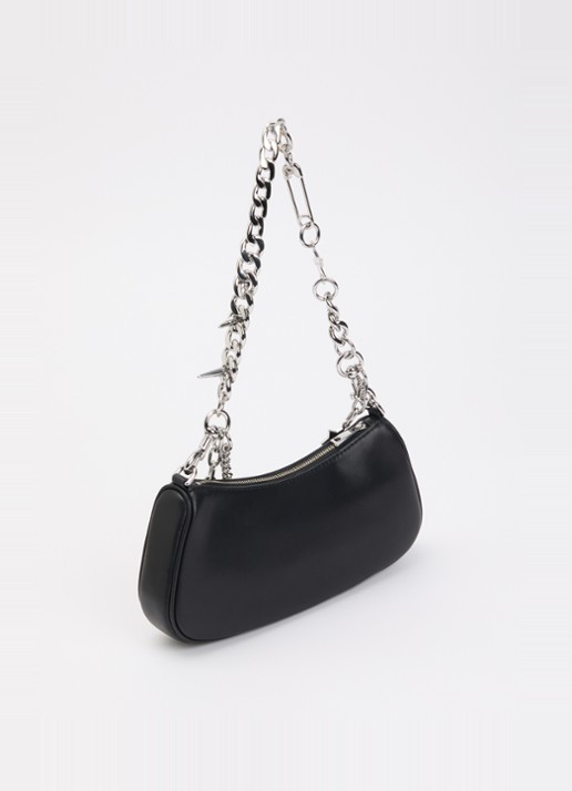 Marc Jacobs The charm schoudertas van leer met afneembare schouderriem - achterkant zwart