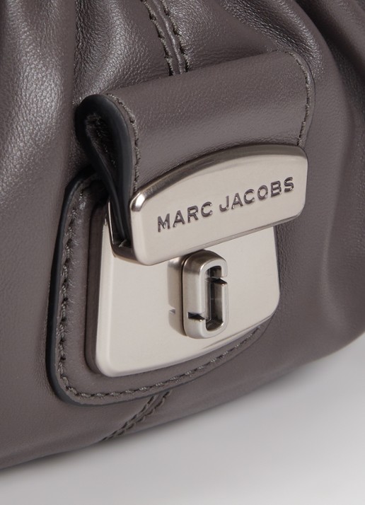 Marc Jacobs The Cristina Small Satchel handtas van lamsleer - detail 4 donkergrijs
