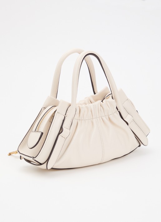 Marc Jacobs The Cristina Small Satchel handtas van leer - achterkant ivoor