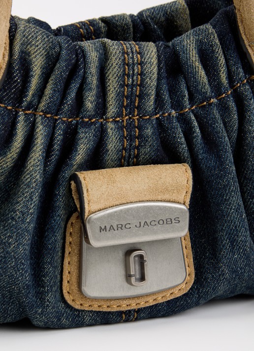 Marc Jacobs The Cristina Small Satchel schoudertas van denim met suède details - detail 5 denim